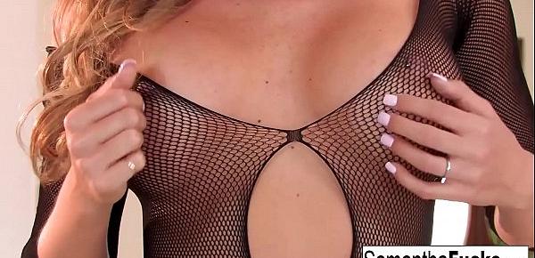  Samantha shows her amazing big tits